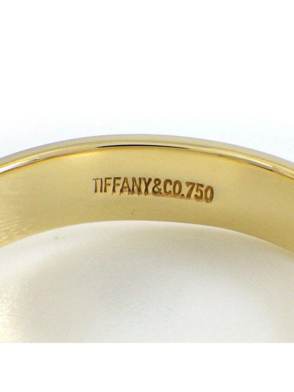 Tiffany & Co Ring Stacking Band Square Cut Ruby 18K Yellow Gold